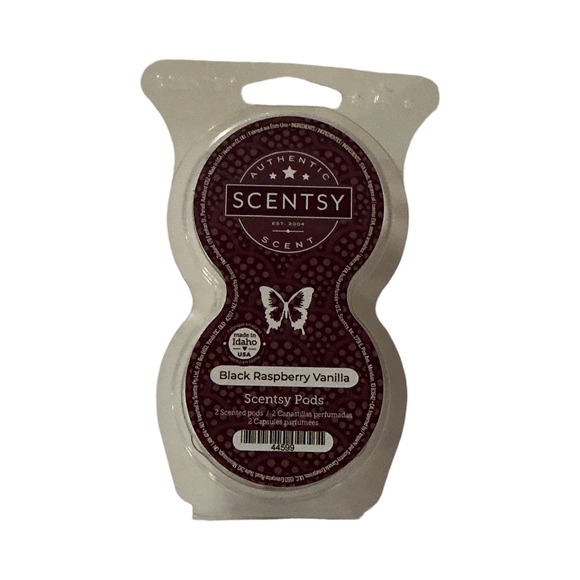 Scentsy Pods Black Raspberry Vanilla 2 Pack Fragrance Beads 44599 New - Picture 2 of 5